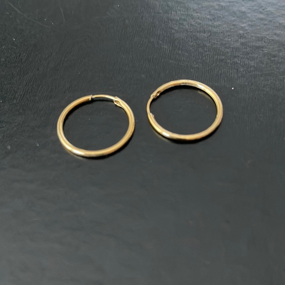 Gold hoop earrings